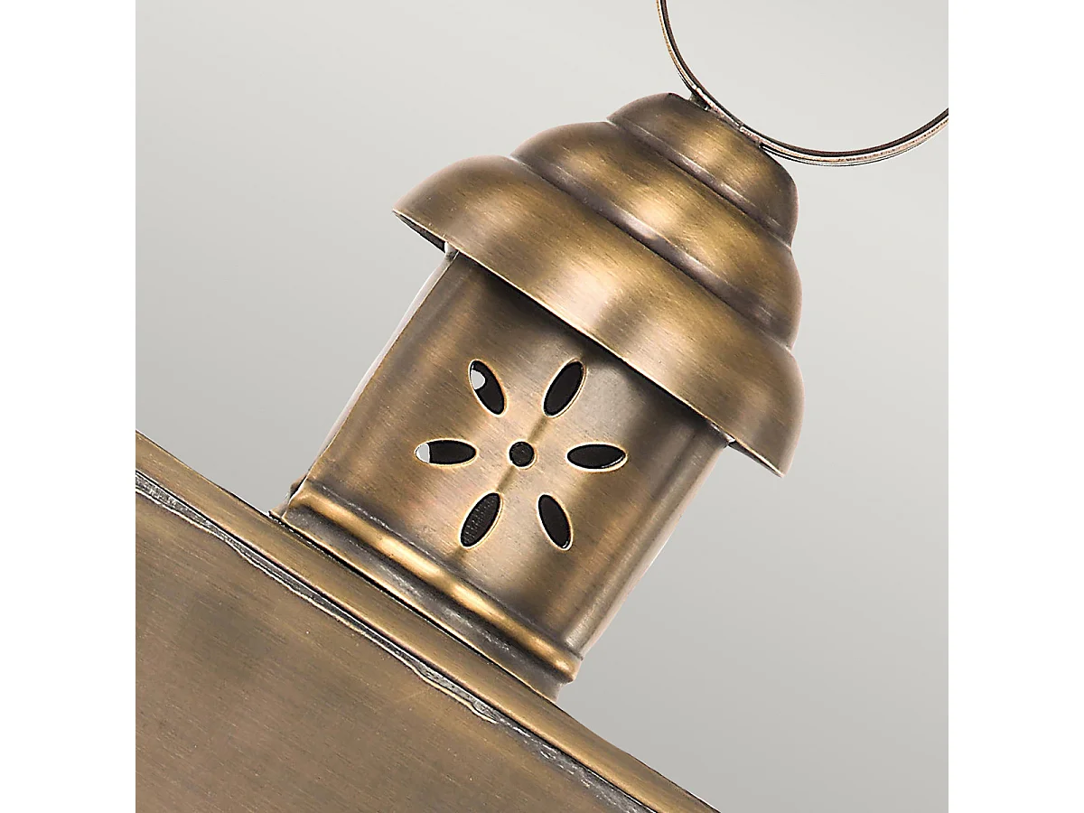 Elstead Hyde Park - 1 Licht Außenwandlaterne Licht Massiv Messing IP44, E27