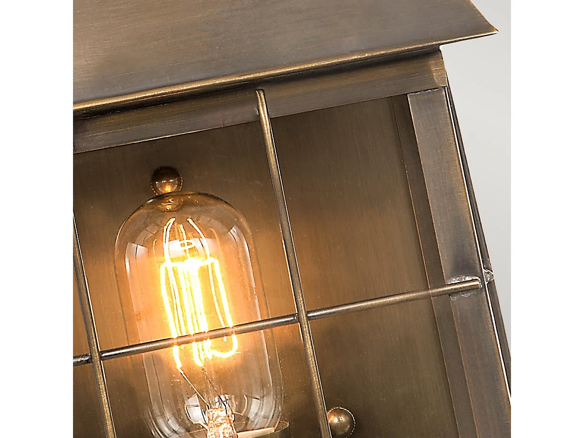 Elstead Hyde Park - 1 Licht Außenwandlaterne Licht Massiv Messing IP44, E27