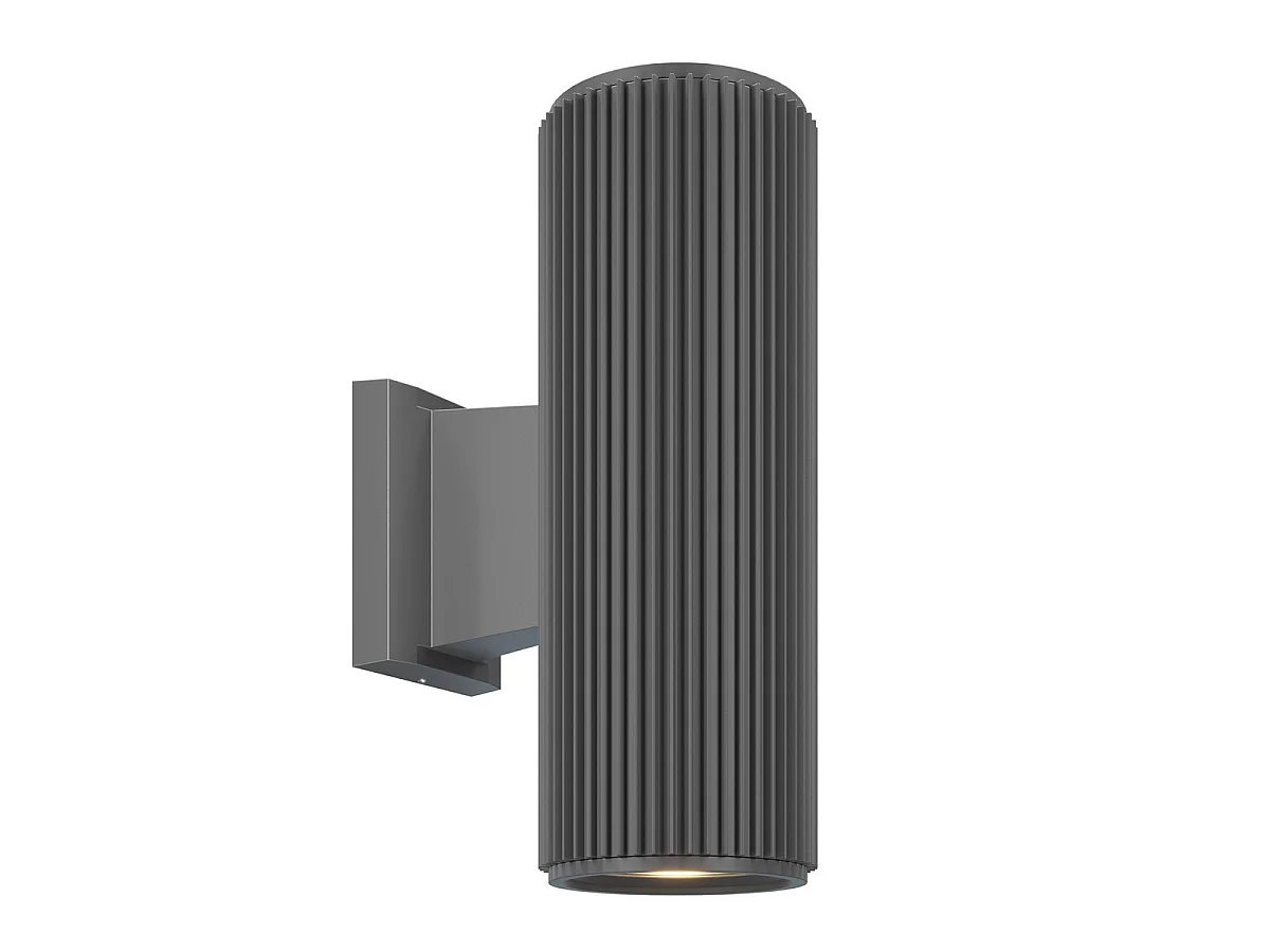 Maytoni Rando Applique da esterno Up Down a 2 Luci Grigio E27 IP54