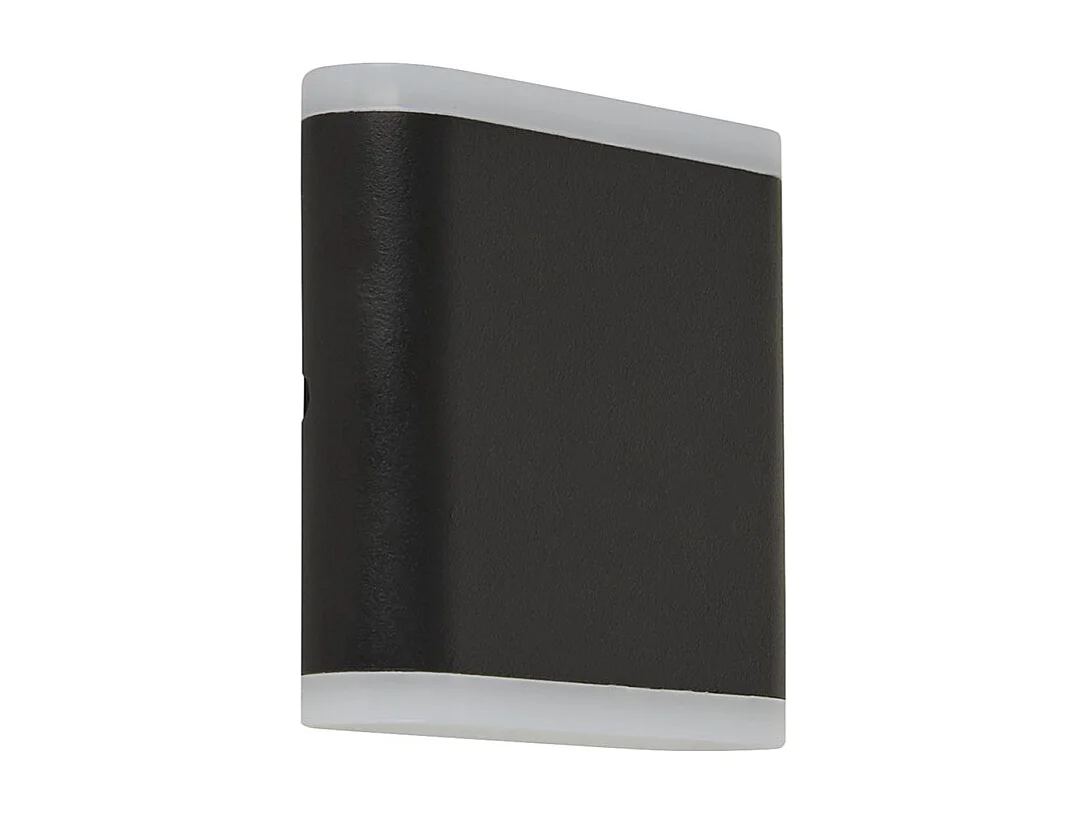 Searchlight Led Up Down Vgglampa - Matt Svart Med Frostad Diffusor