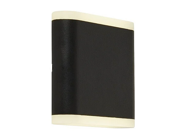 Searchlight Lampada da parete per esterni a led up down - nero opaco con diffusore satinato