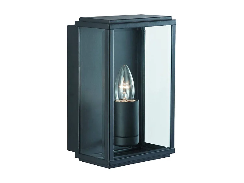 Searchlight Box - Applique da esterno da giardino a 1 luce Nero IP44, E27