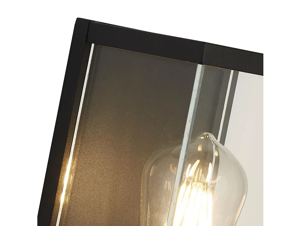 Searchlight Bakerloo Applique da esterno a 1 luce, pressofuso, paralume in vetro IP44