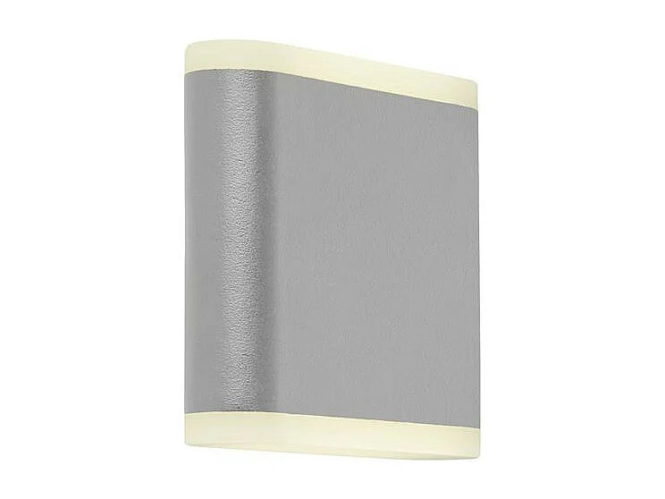 Searchlight Stratford Applique LED da esterno Up/Down Grigio, Diffusore Satinato IP44 4000K