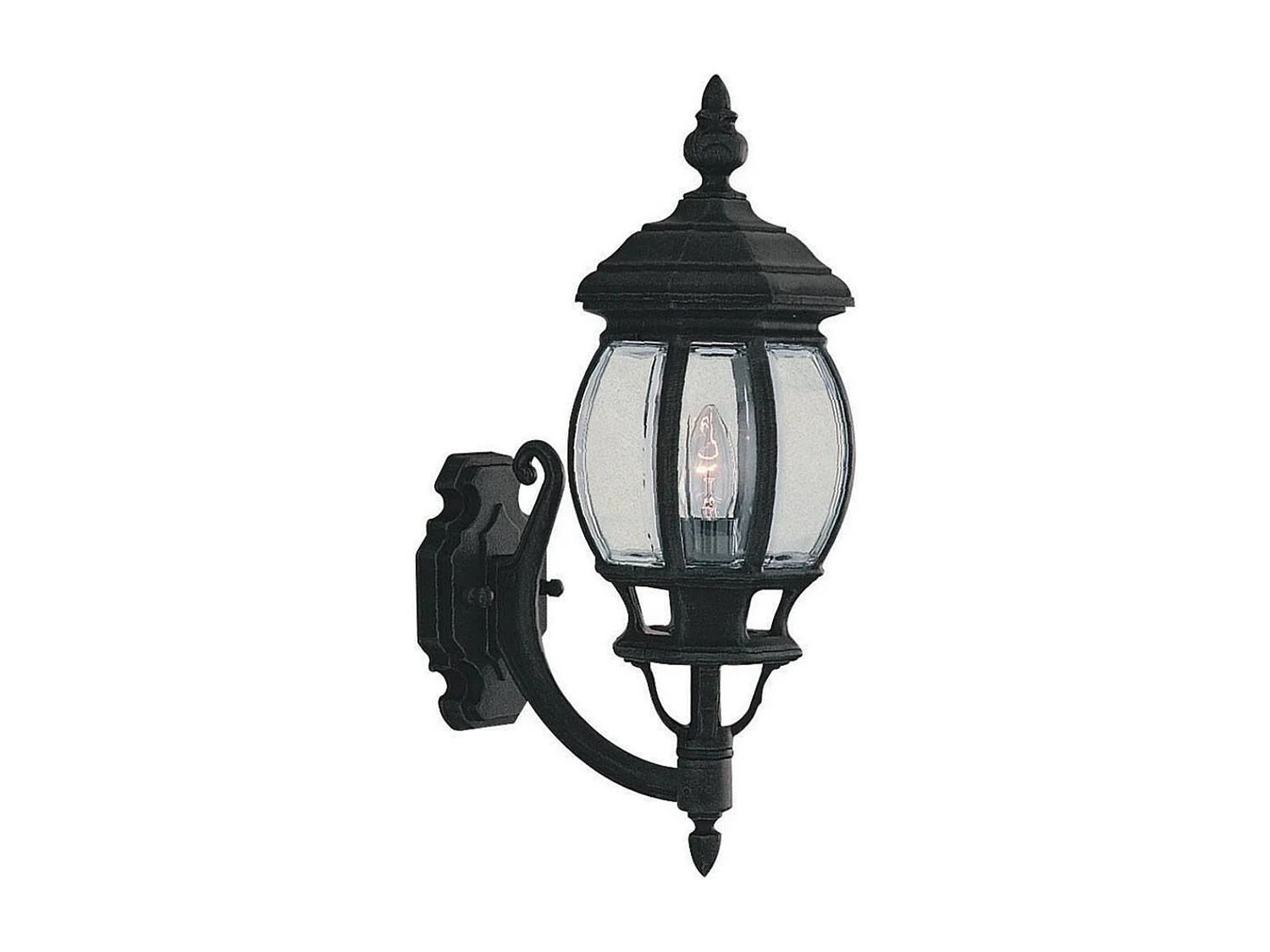 Searchlight Bel Aire Lanterne murale extérieure à 1 ampoule noire IP44, E27