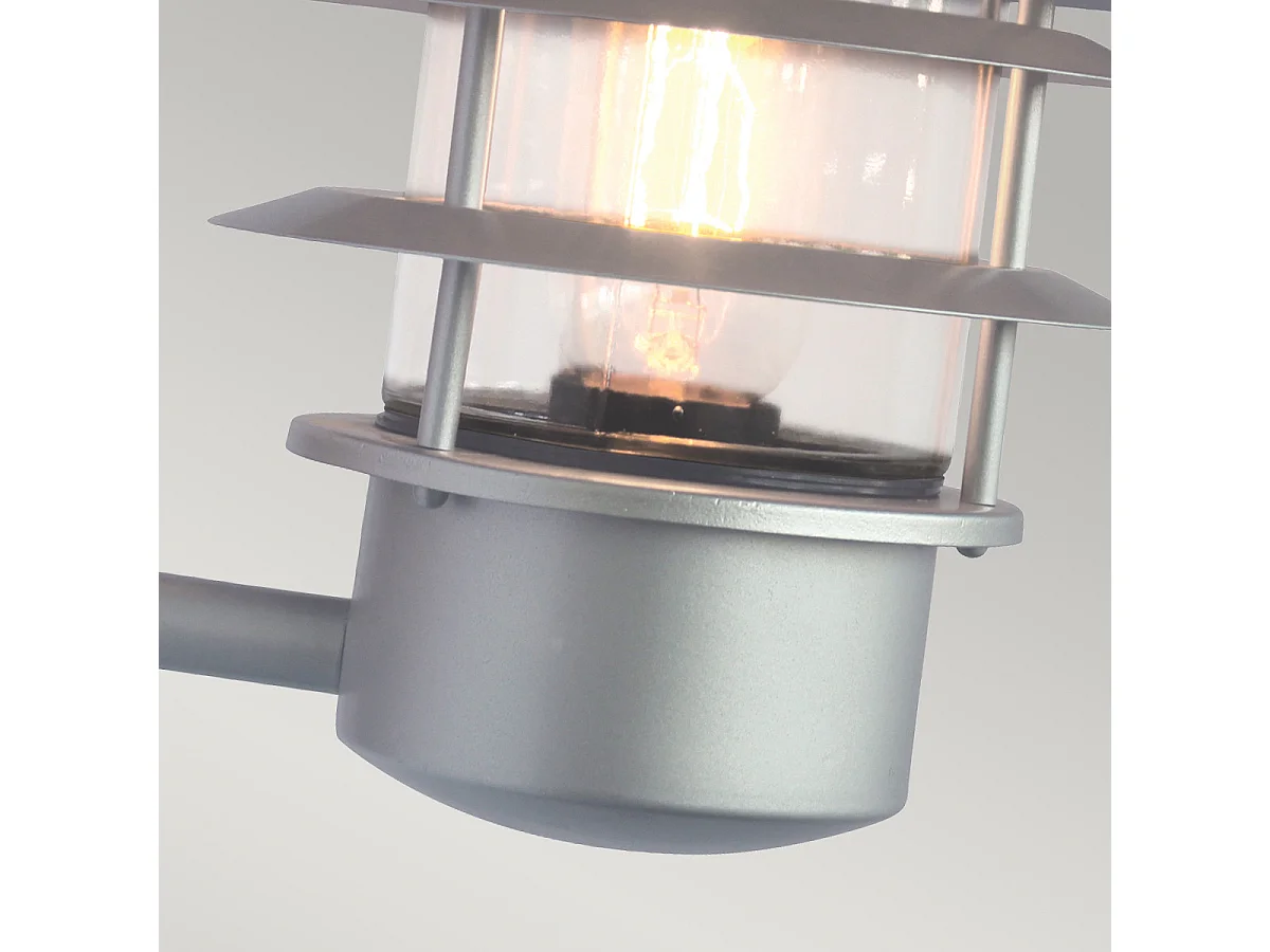 Elstead Helsingor - 1 Licht Außenlaterne Licht Silber mit PIR Bewegungssensor IP44, E27