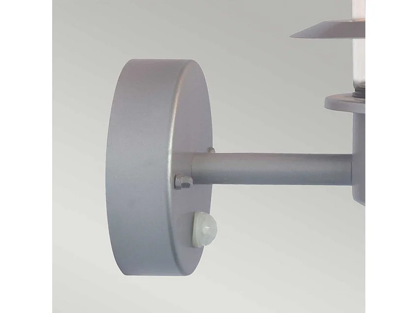 Elstead Helsingor - 1 Licht Außenlaterne Licht Silber mit PIR Bewegungssensor IP44, E27