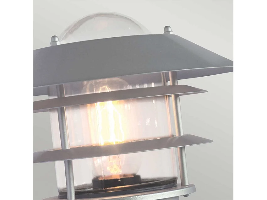 Elstead Helsingor - 1 Licht Außenlaterne Licht Silber mit PIR Bewegungssensor IP44, E27