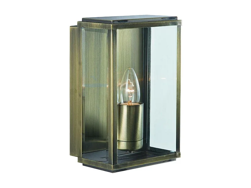 Searchlight Box 1 Ljus Utomhusv�gglampa Antik Mssing, IP44, E27