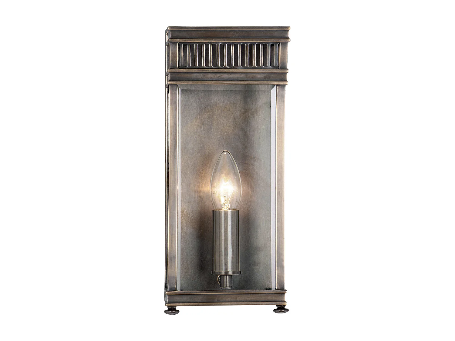 Elstead Holborn - Mezza Lanterna 1 Luce da Esterno Piccola Parete Bronzo Scuro Chiaro IP44, E14