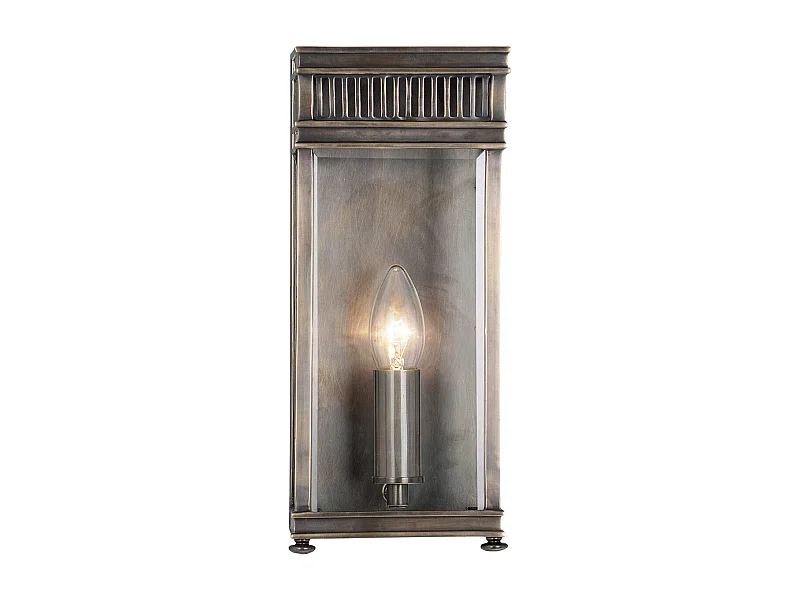 Elstead Holborn - Mezza Lanterna 1 Luce da Esterno Piccola Parete Bronzo Scuro Chiaro IP44, E14