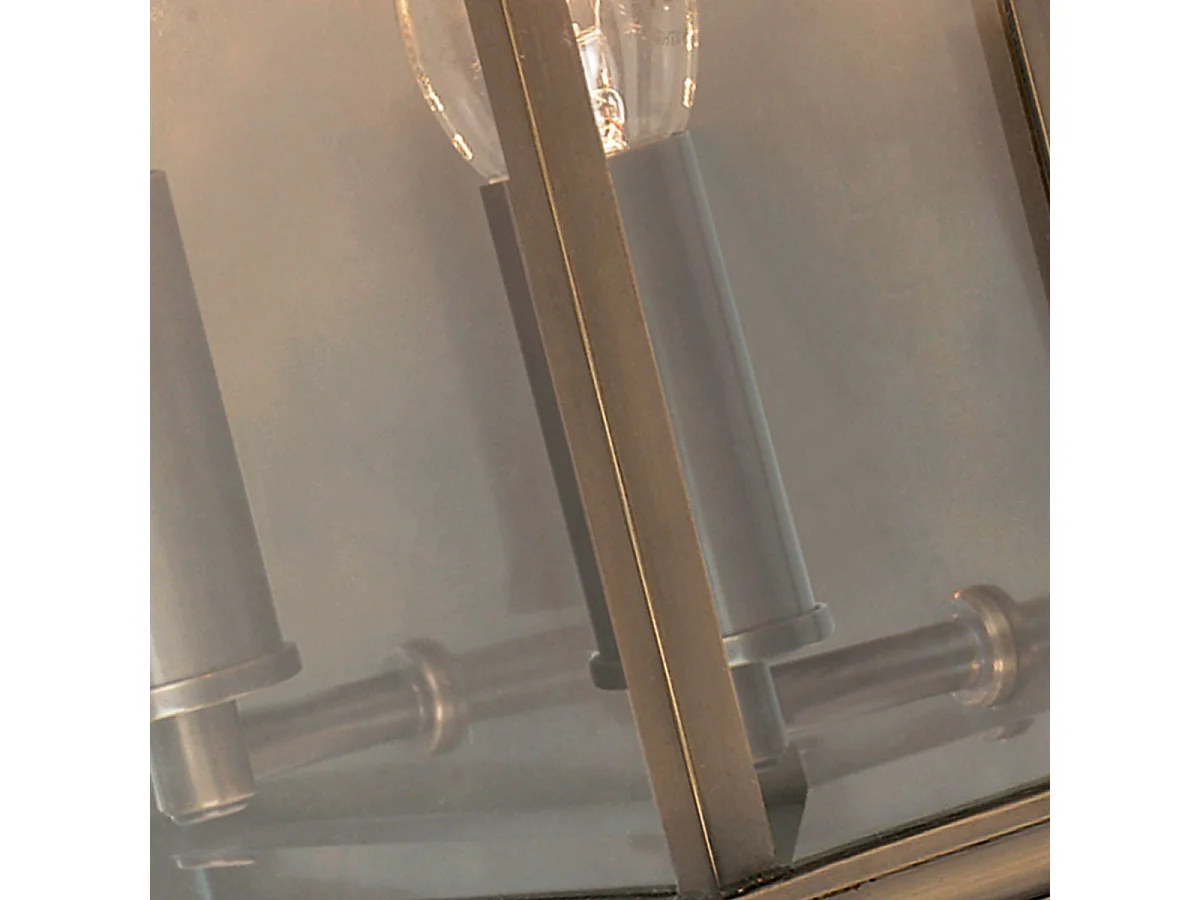 Elstead Holborn - Mezza Lanterna a Parete Media 2 Luci da Esterno Bronzo Scuro IP44, E14