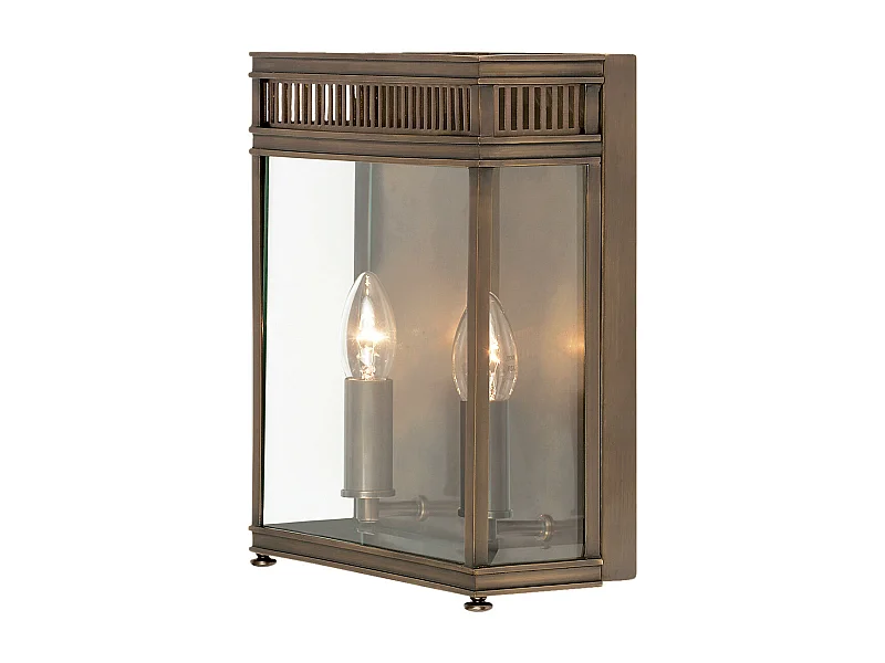 Elstead Holborn - Mezza Lanterna a Parete Media 2 Luci da Esterno Bronzo Scuro IP44, E14