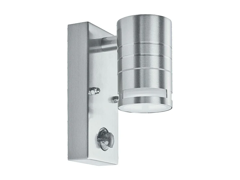 Searchlight Outdoor - Applique PIR da esterno a 1 luce Acciaio inossidabile IP44, GU10