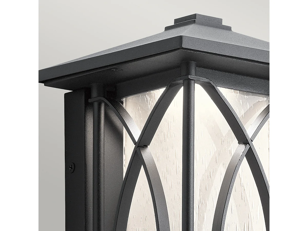 Ashbern Kichler Outdoor 1 Luce Lanterna da Parete Nero Testurizzato IP44