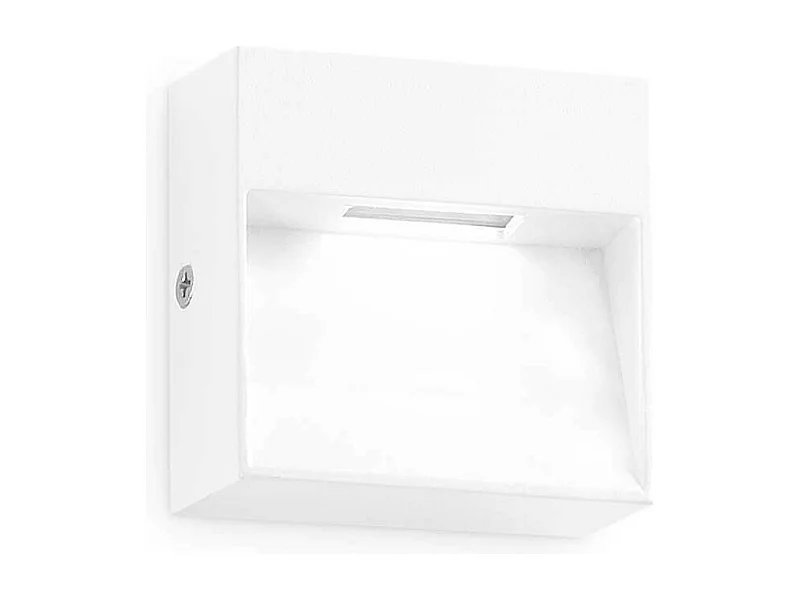 Ideal Lux DEDRA Applique Murale Extérieure LED Intégrée Carrée Blanc 160Lm 3000K IP65