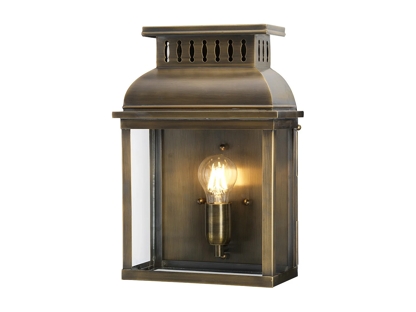 Elstead Westminster - 1 Licht Außenwandlaterne Licht Massiv Messing IP44, E27