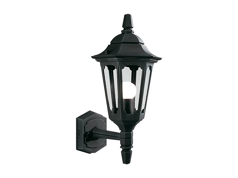 Elstead Parish - Lanterna da parete per esterni 1 luce con luce nera IP44, attacco E27