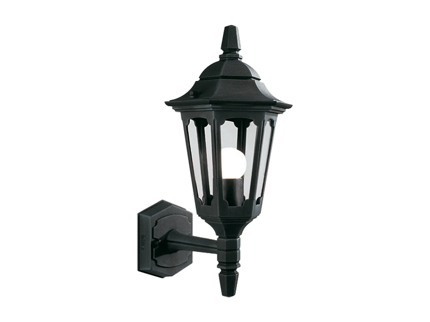 Elstead Parish - Lanterna da parete per esterni 1 luce con luce nera IP44, attacco E27