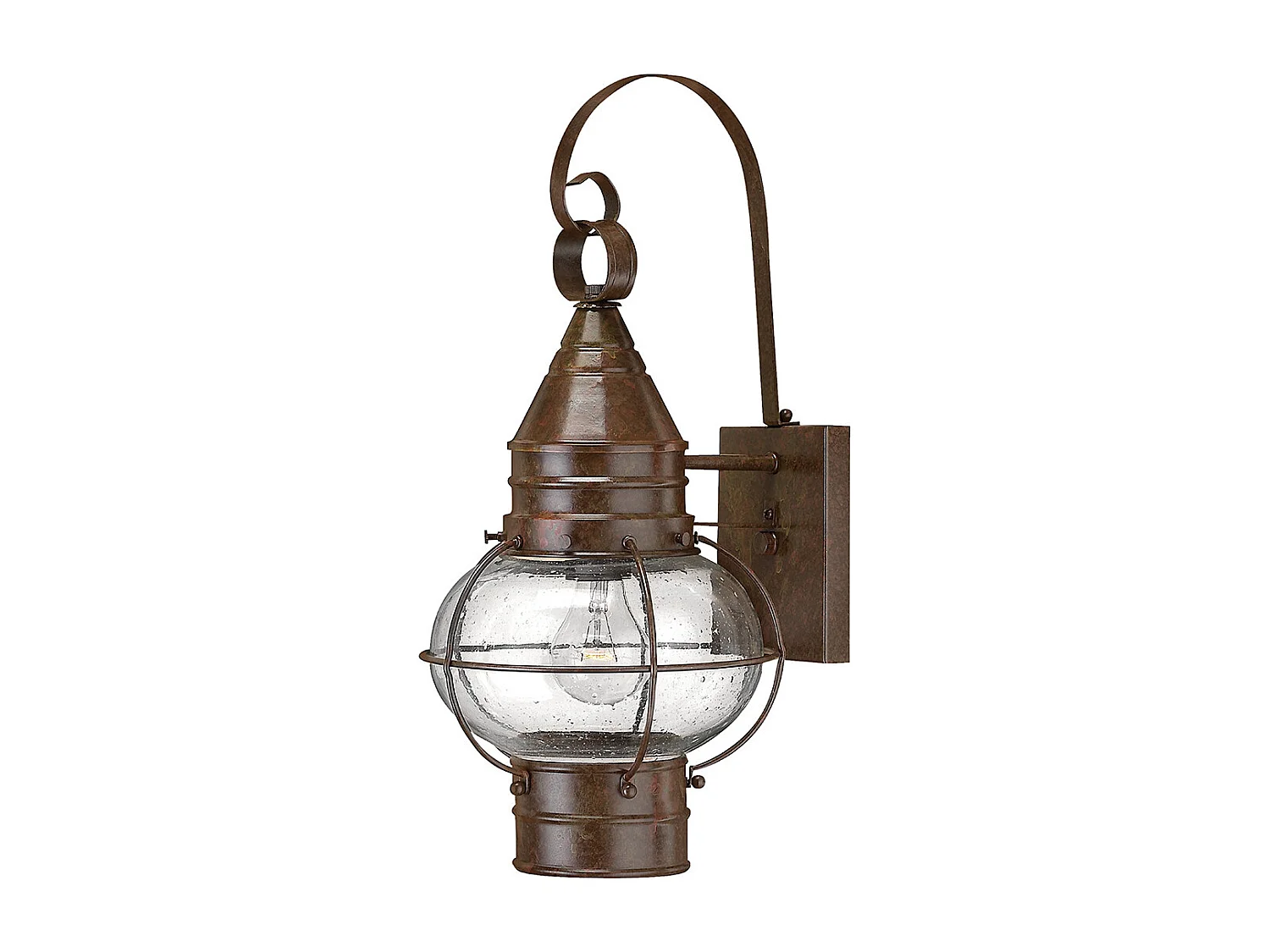 Elstead Cape Cod - Lanterna da parete media 1 luce da esterno bronzo chiaro, attacco E27