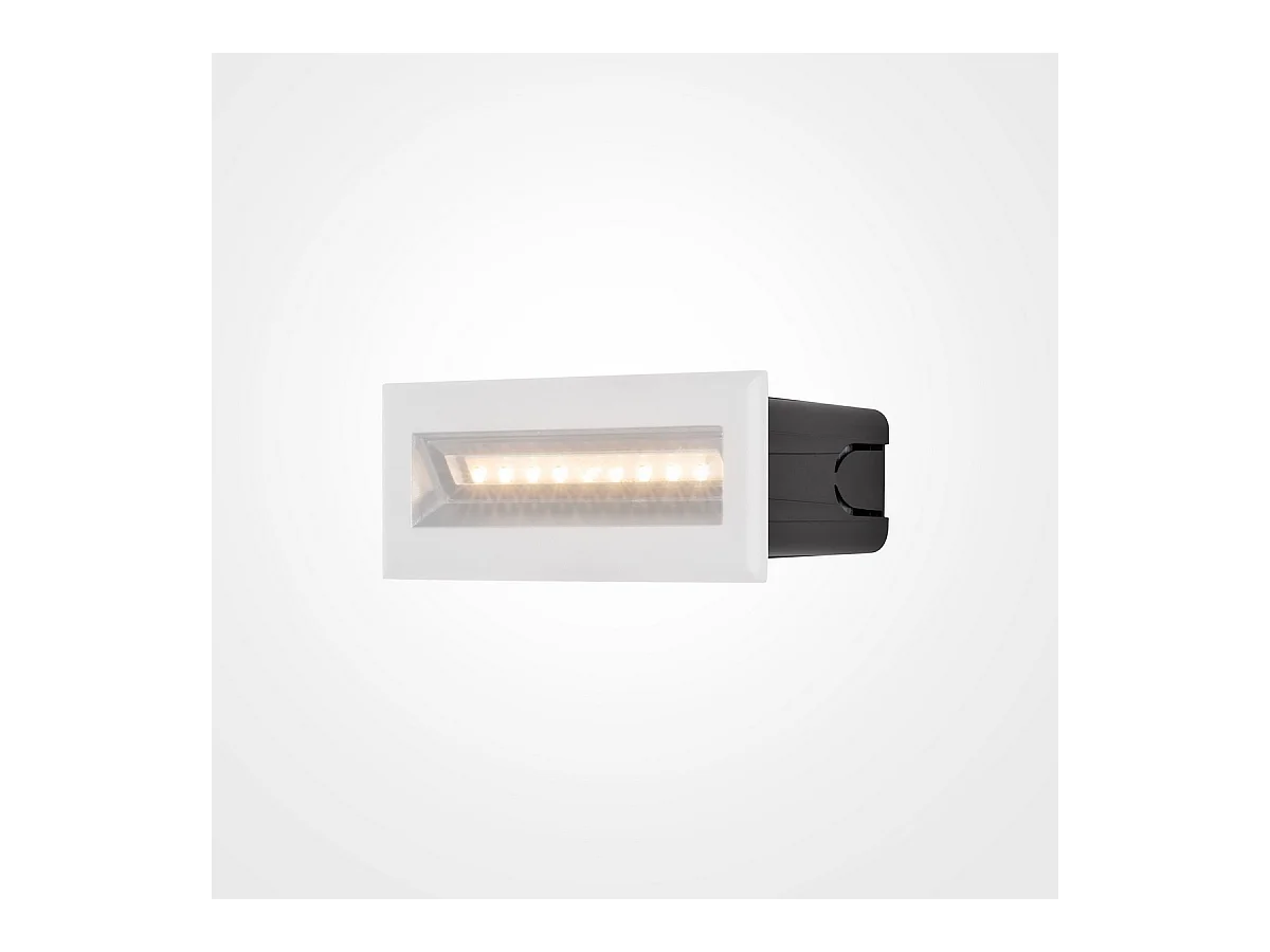 Maytoni Bosca Applique d'extérieur encastrable blanche, 13,7 cm, 3000K IP65
