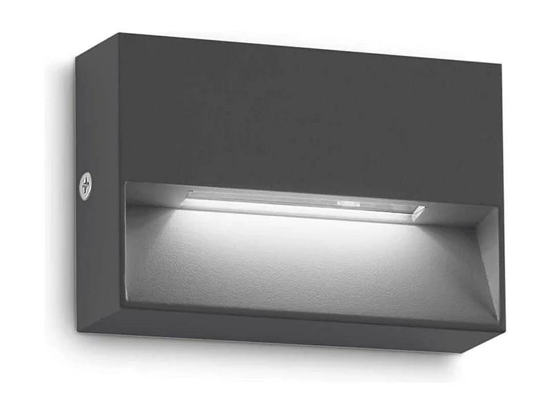 Ideal Lux DEDRA Applique Murale Extérieure LED Intégrée Rectangulaire Anthracite 160Lm 3000K IP65