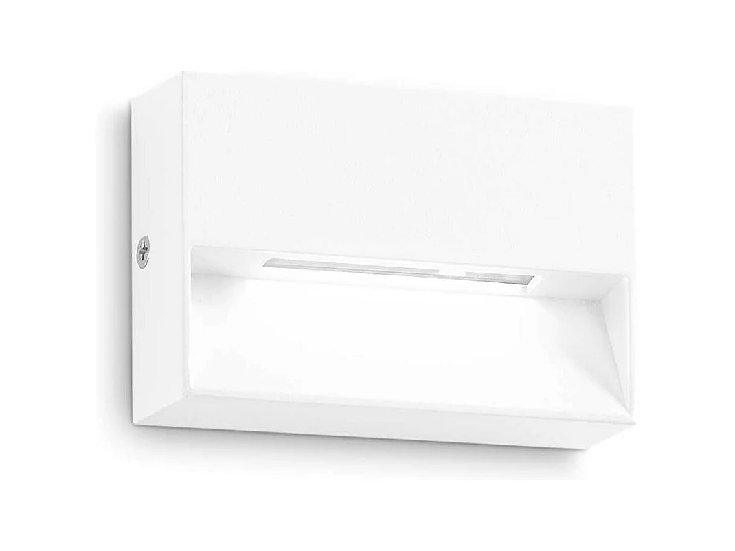 Ideal Lux DEDRA Lampada Integrata da Esterno a LED Rettangolare Incasso a Parete Bianco 160Lm 3000K IP65