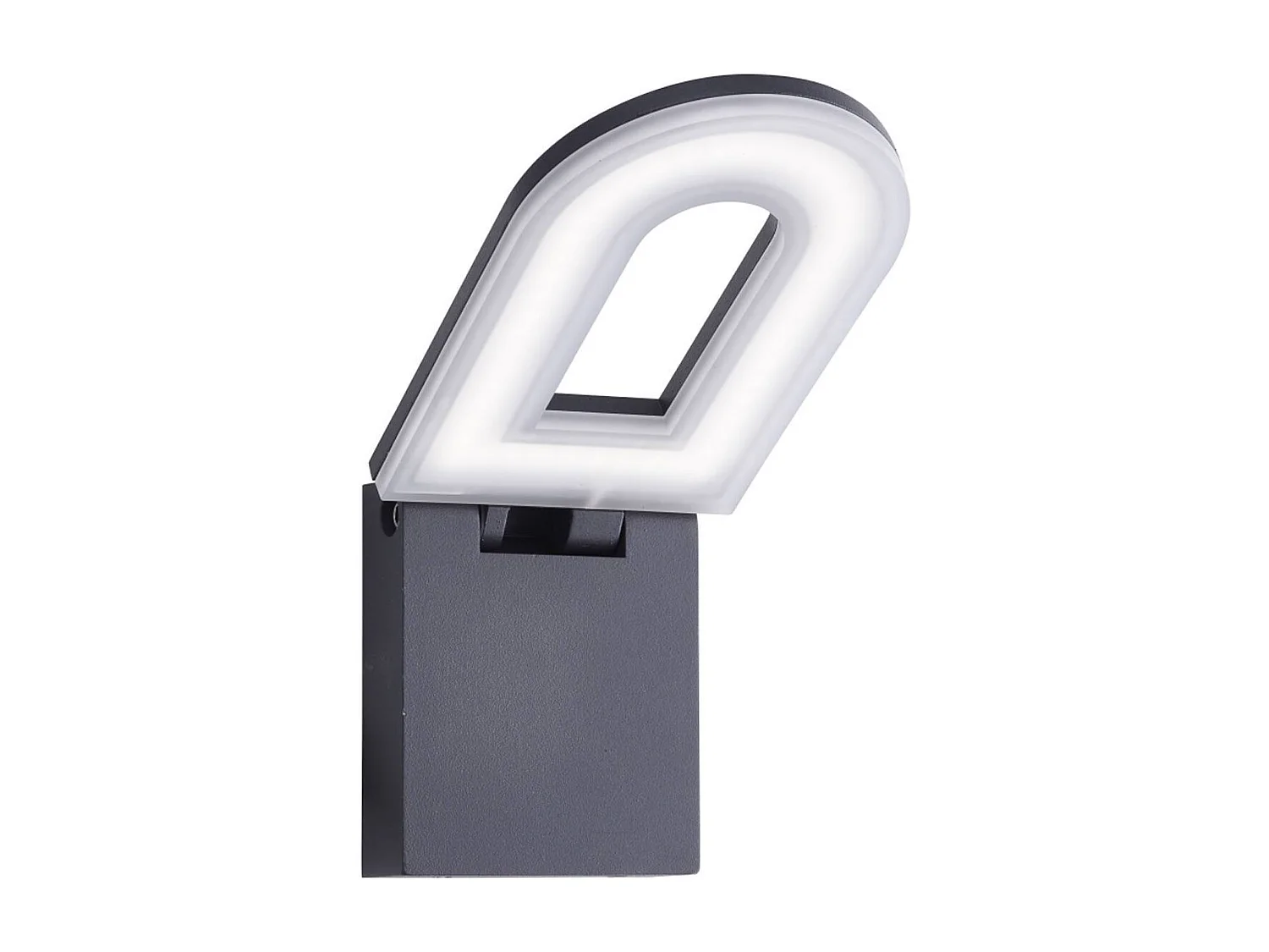 Searchlight Manhattan Mur extérieur en aluminium givré à LED gris clair IP44