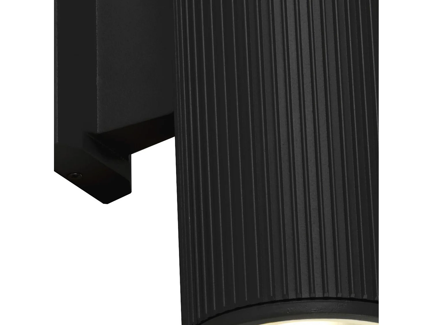 Searchlicht Outdoor 1 Licht Wandveranda Licht - Schwarz Mit Klarglas Diffusor