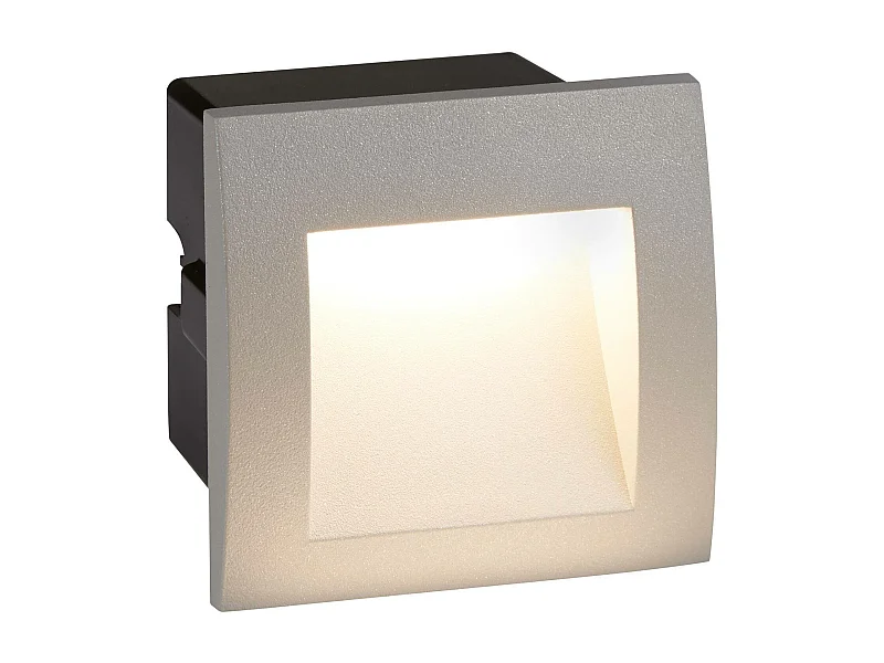 Searchlicht Ankle - LED Innen / Außen Quadrat Einbauwand Hellgrau IP65