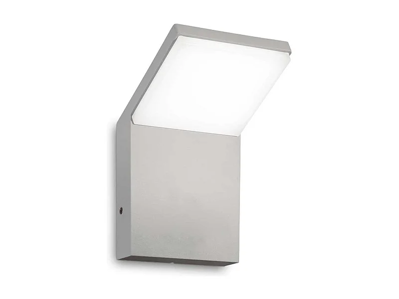Ideal Lux STYLE Integrierte moderne LED-Wandleuchte für den Außenbereich, Grau, 1100 lm, 4000 K, IP54