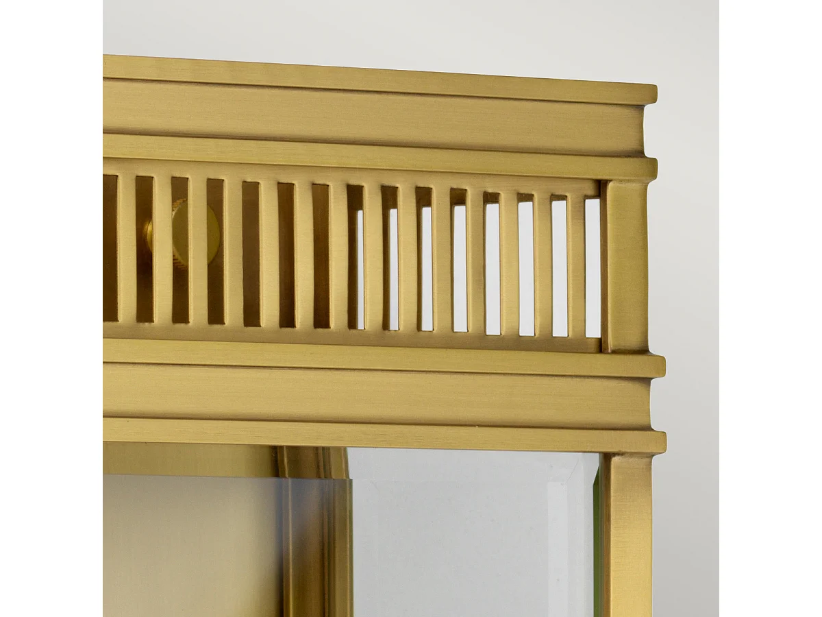 Elstead Holborn Lanterna da esterno a parete in ottone spazzolato, IP44