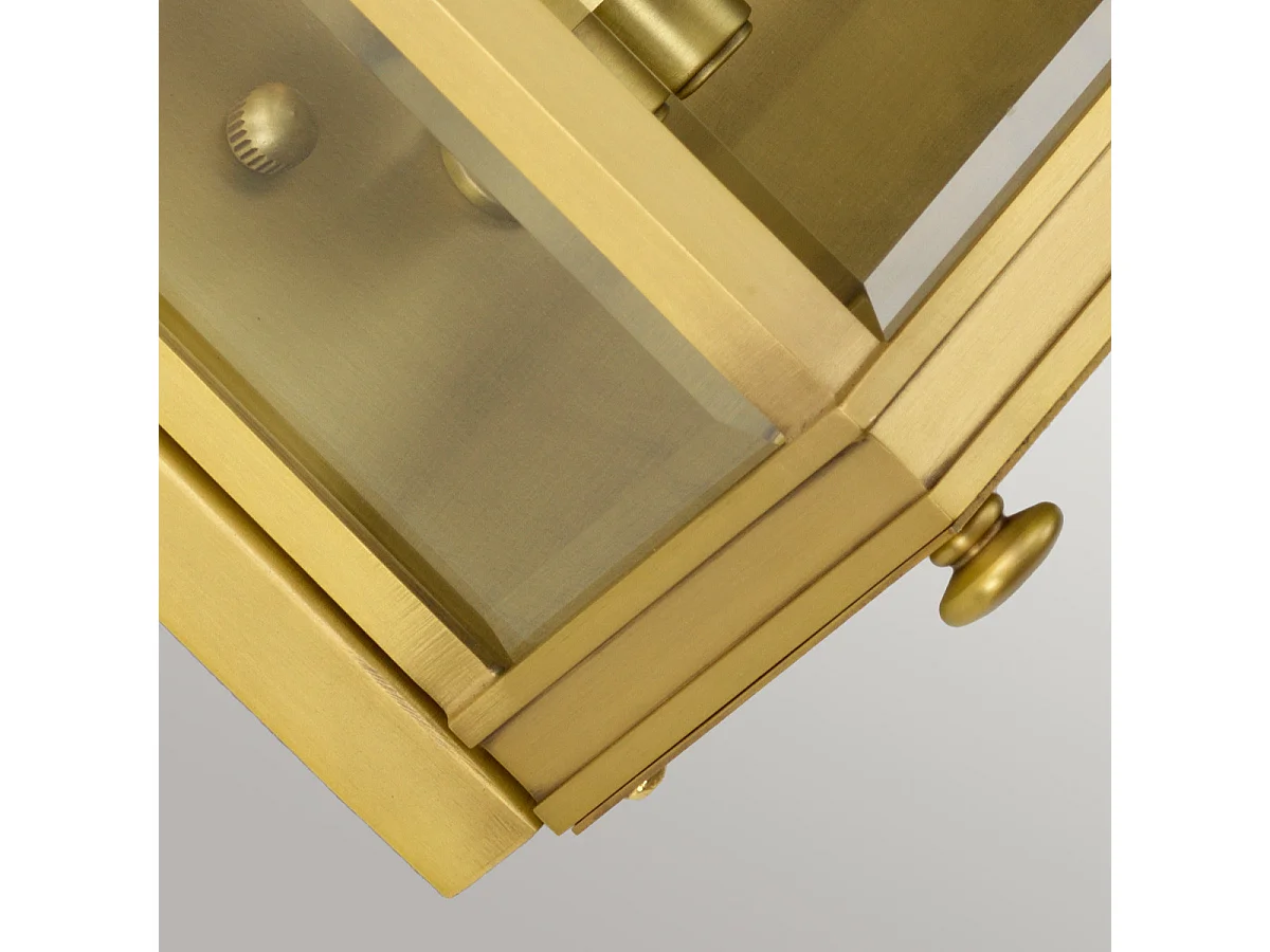 Elstead Holborn Lanterna da esterno a parete in ottone spazzolato, IP44