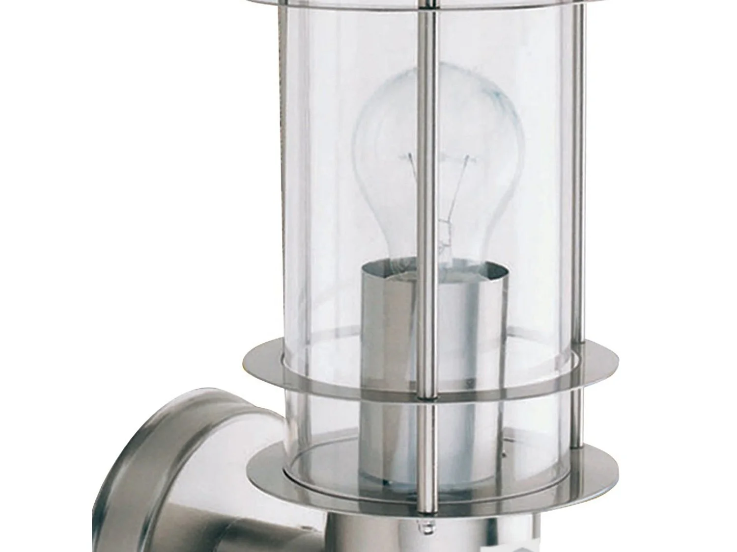 Searchlicht Outdoor - 1 Licht Außenwandleuchte Edelstahl mit Bewegungssensor IP44, E27