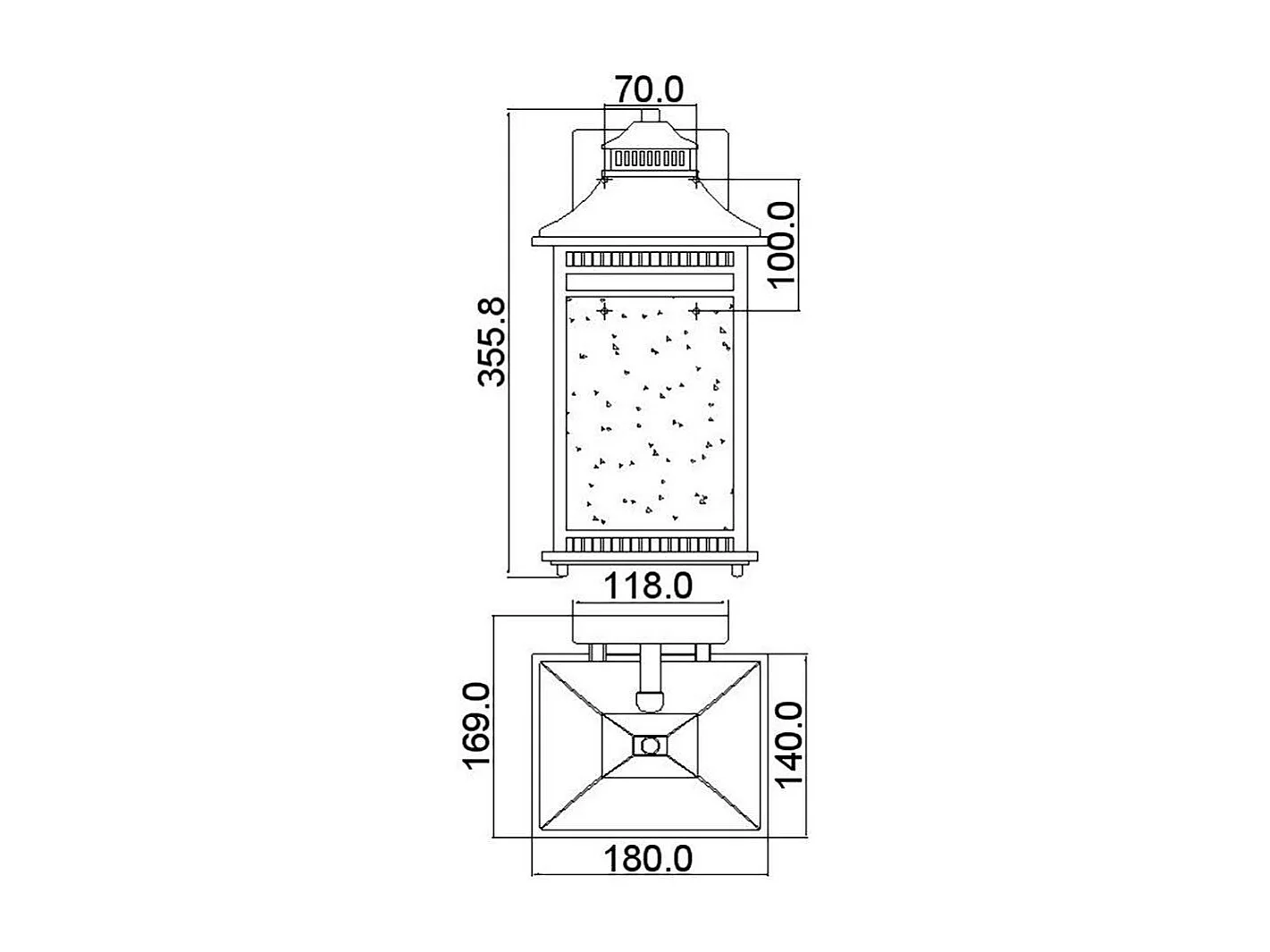 Elstead Livingston - 2 leichte mittlere Wandlaterne - Imperial Bronze Finish, E14
