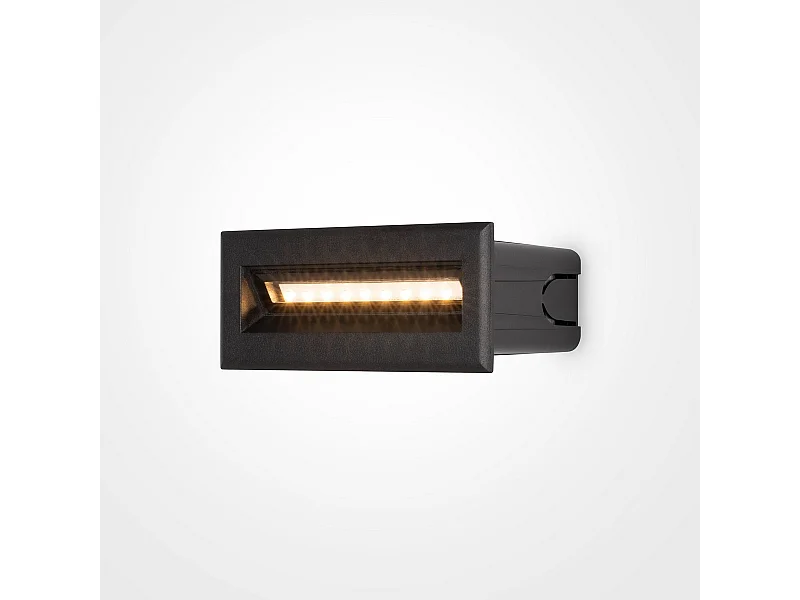 Maytoni Bosca Applique d'extérieur encastrable noire, 13,7 cm, 3000K IP65