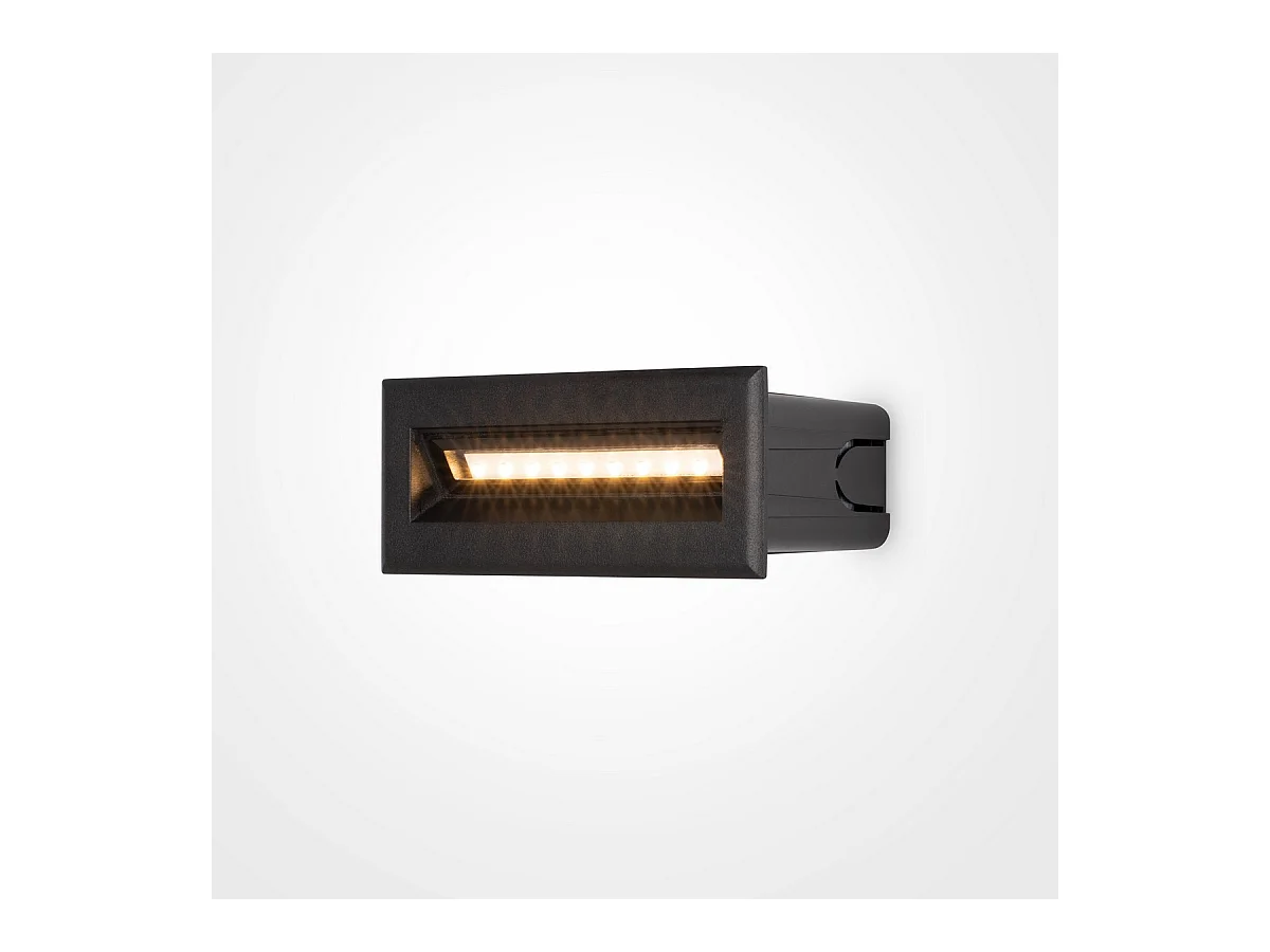 Maytoni Bosca Applique d'extérieur encastrable noire, 13,7 cm, 3000K IP65