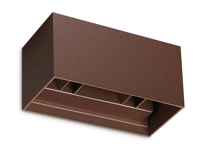 Ideal Lux ATOM Lampada da Parete da Esterno Up Down a LED Integrata 4 Luci Caffè 2100Lm 3000K IP54