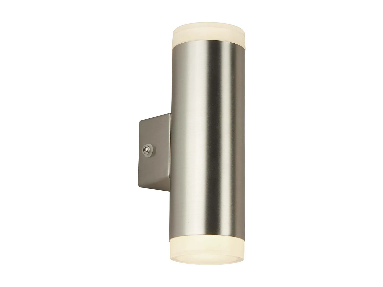Searchlicht Outdoor - Integrierte LED 2-Licht-Außen-Up & Down-Wandleuchte Satin Silber IP44