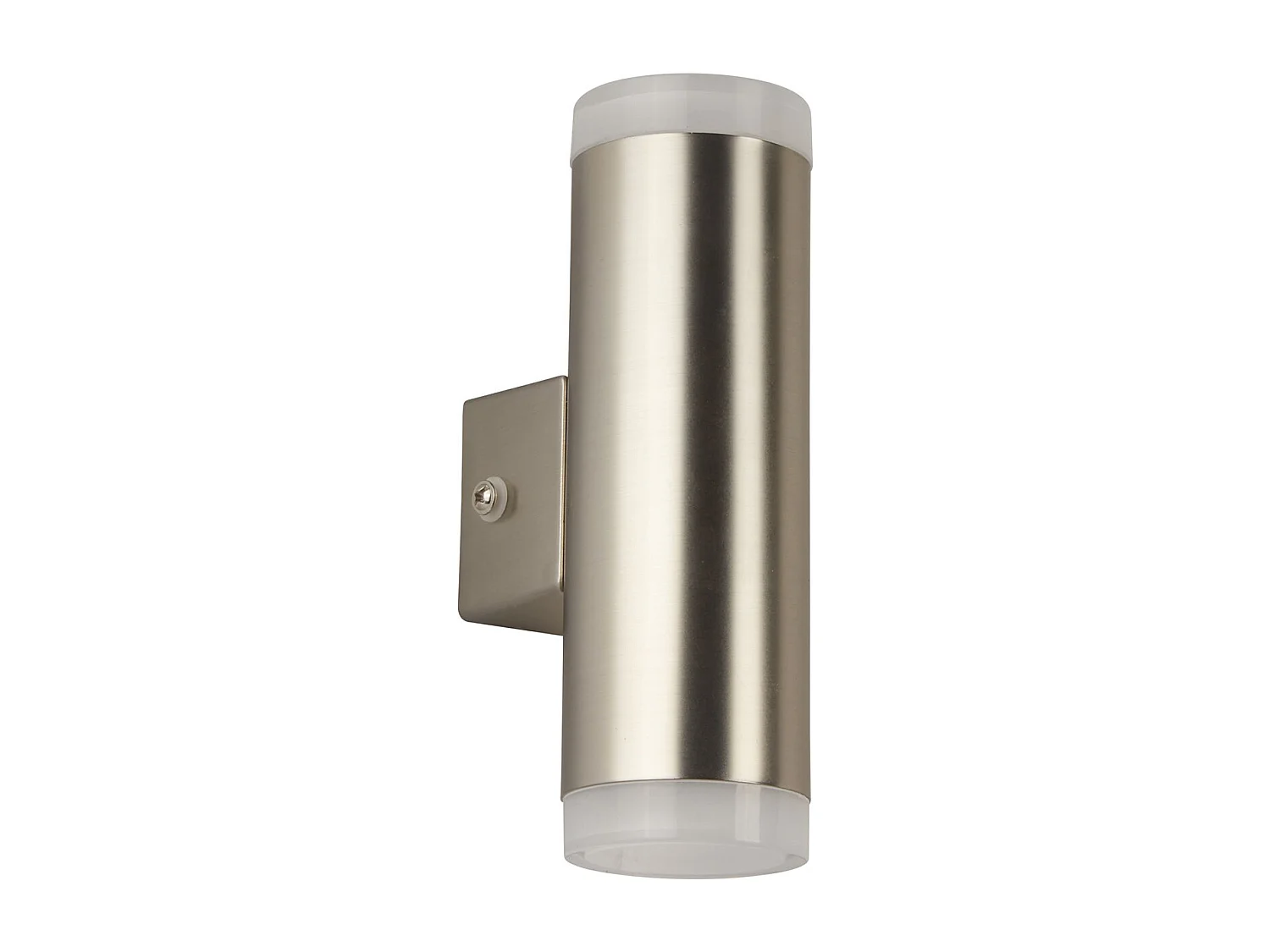 Searchlicht Outdoor - Integrierte LED 2-Licht-Außen-Up & Down-Wandleuchte Satin Silber IP44