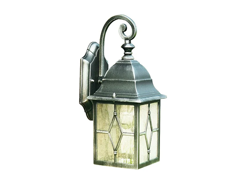 Searchlight Genoa 1 ljus utomhus trdgrdsvgglykta Svart Silver med blyglas, E27