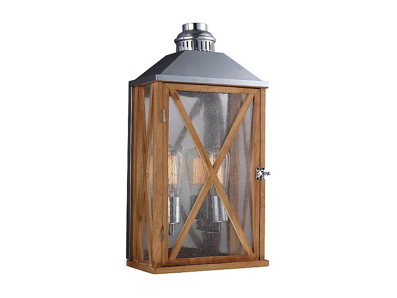 Elstead - 2 licht Outdoor Mittlere Wandlaterne licht Natural Oak IP44, E27