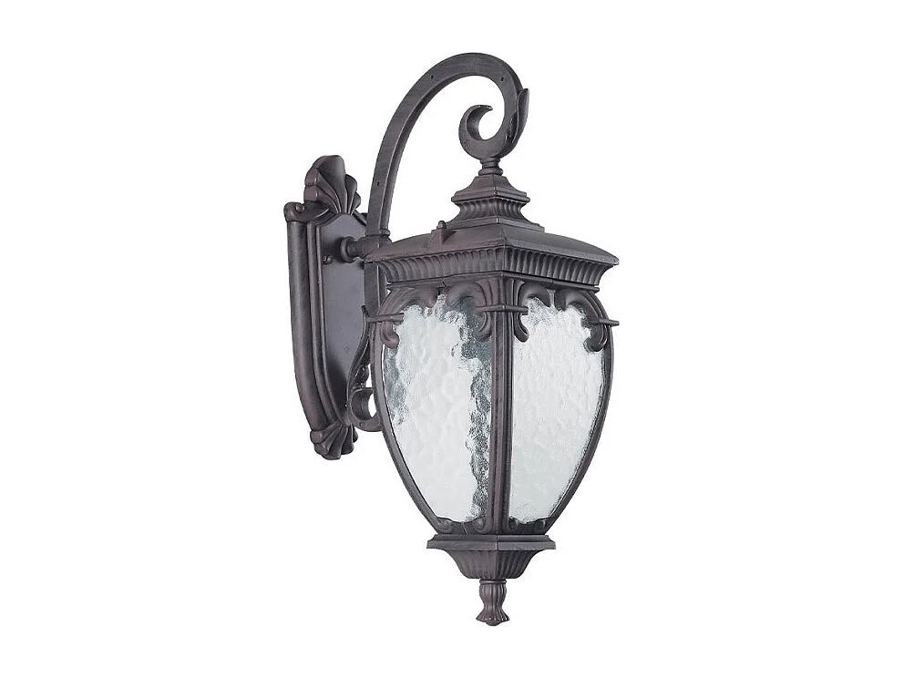 Maytoni Fleur Farol de pared exterior negro con oro, IP44