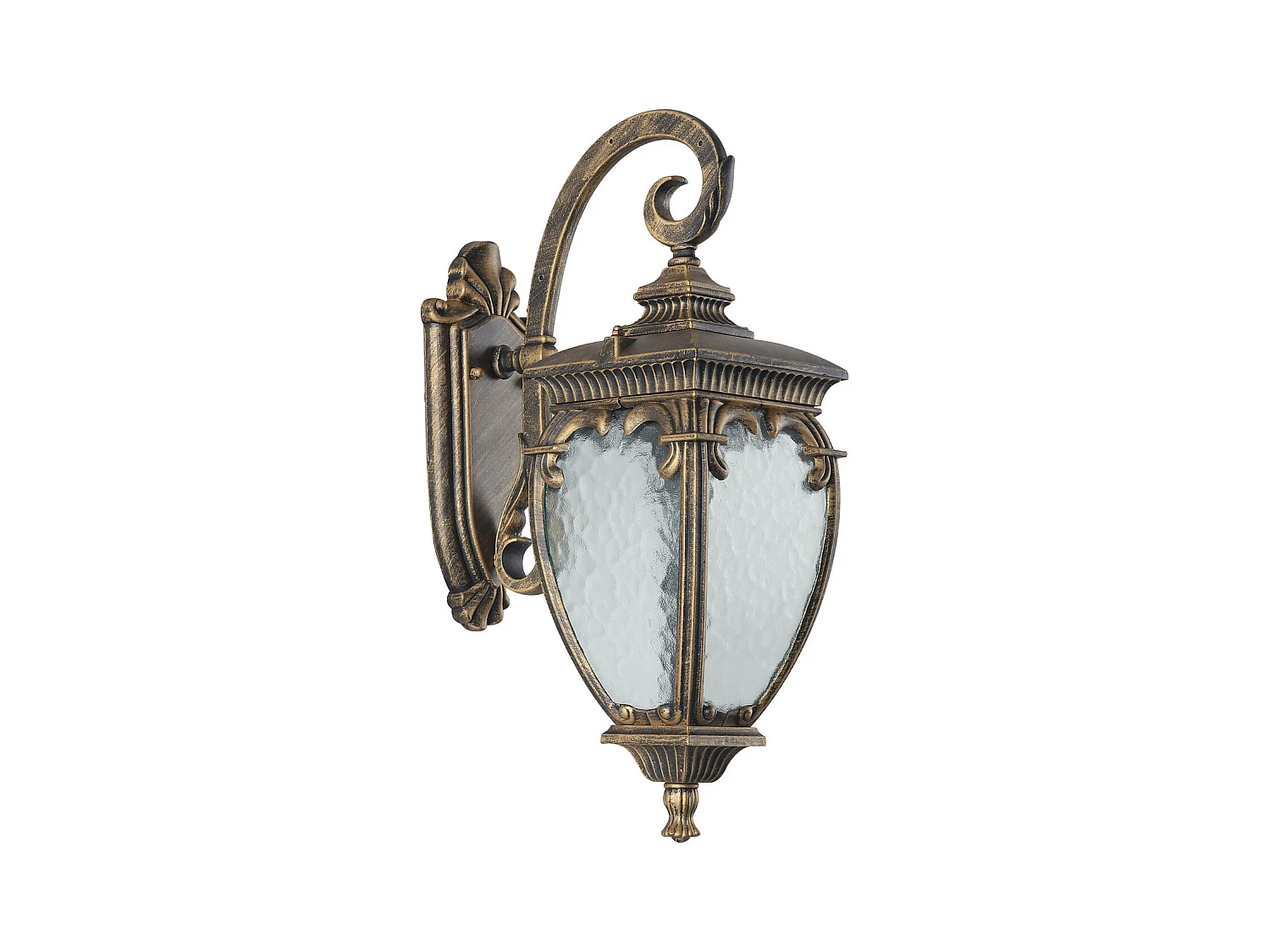 Maytoni Fleur Lanterne murale d'extérieur noire avec or, IP44