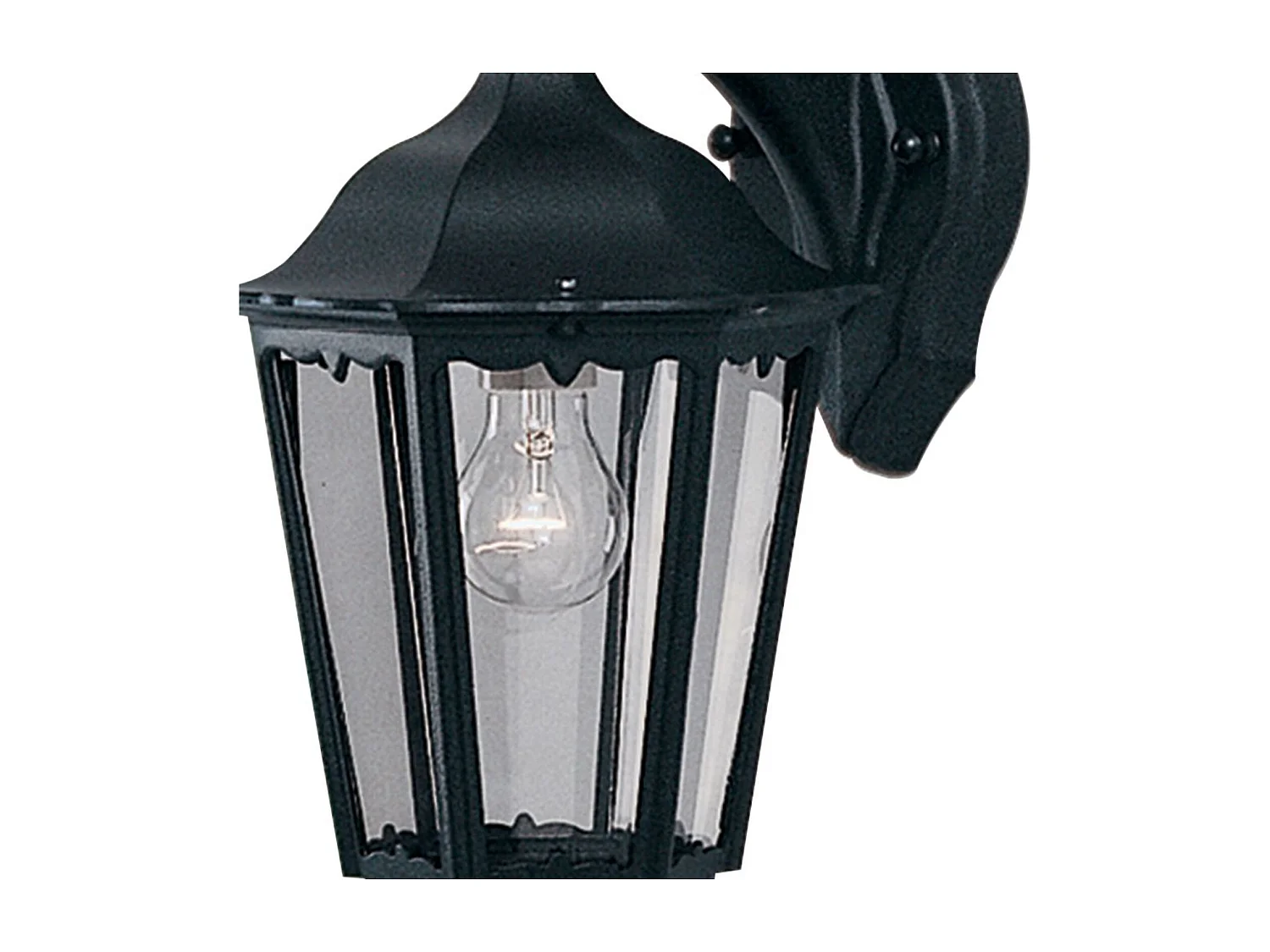 Applique Da Esterno Rustico-Country Alex Alluminio Nero 1 Luce E27