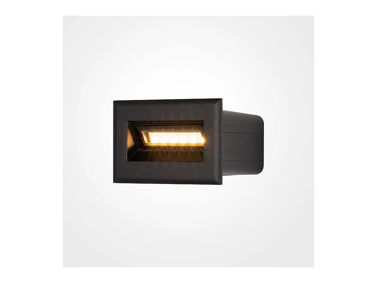 Maytoni Bosca Applique d'extérieur encastrable noire, 8,4 cm, 3000K IP65