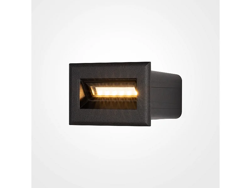 Maytoni Bosca Lampada da parete da incasso per esterni nera, 8,4 cm, 3000 K IP65