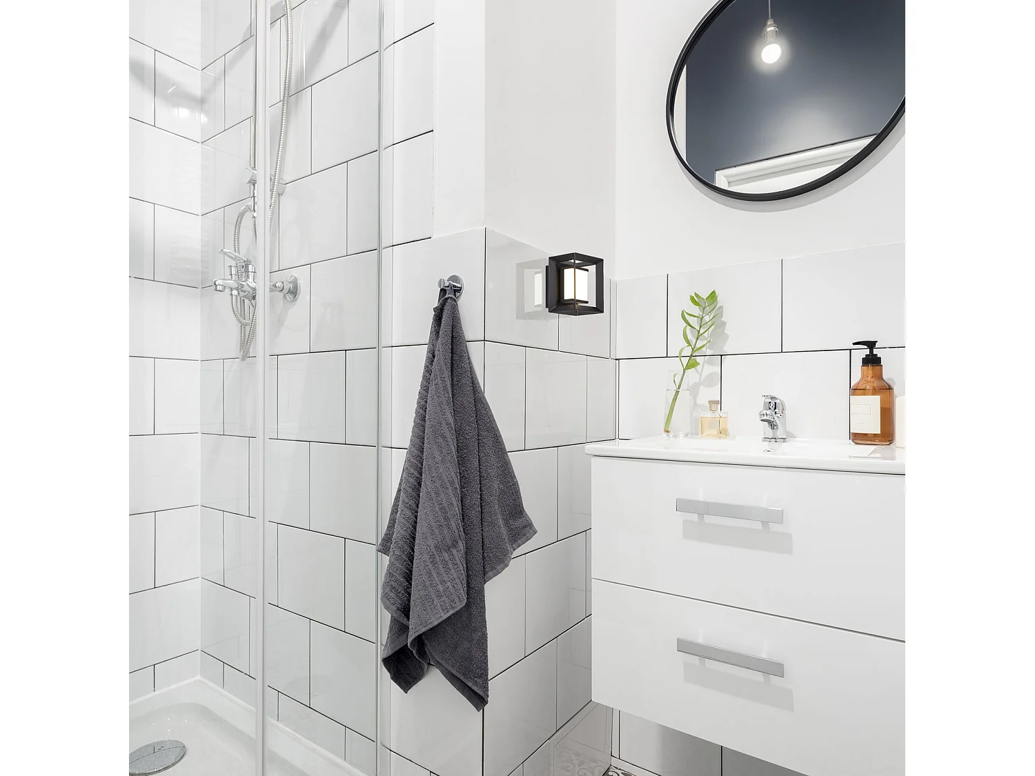 Searchlight Rektangulr Led Vgglampa, Matt Svart - 100mm