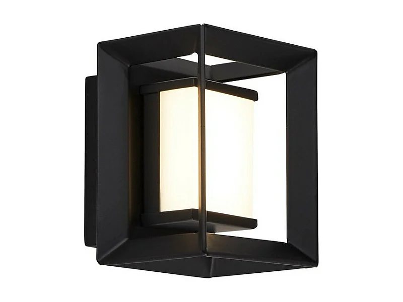 Searchlight Chaplin Applique Led Rettangolare, Nero Opaco - 100mm