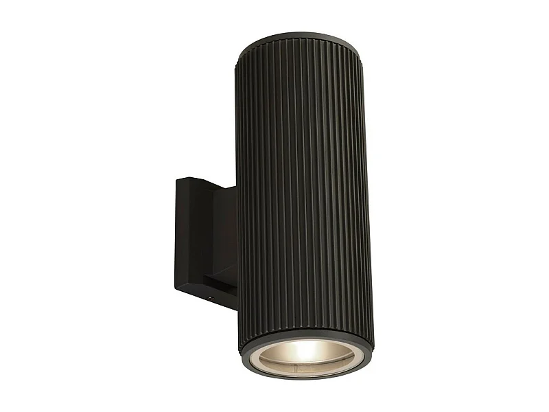 Searchlight Outdoor Up Down Wall Portico Light - Nero con vetro trasparente